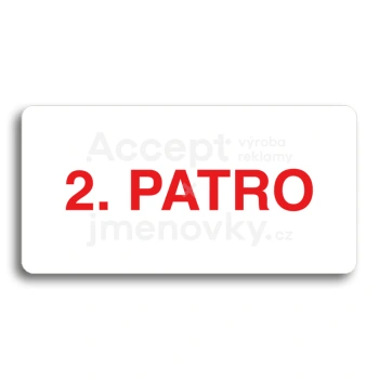 Piktogram "2. PATRO" - bl tabulka - barevn tisk bez rmeku