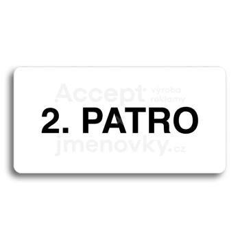 Piktogram "2. PATRO" - bl tabulka - ern tisk bez rmeku