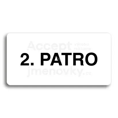 Piktogram "2. PATRO" - bl tabulka - ern tisk bez rmeku