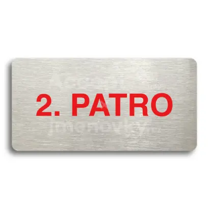 Piktogram "2. PATRO" - stbrn tabulka - barevn tisk bez rmeku