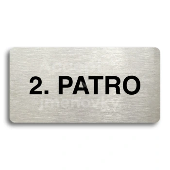 Piktogram "2. PATRO" - stbrn tabulka - ern tisk bez rmeku