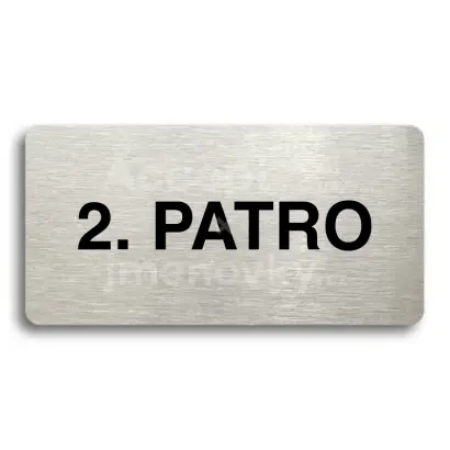 Piktogram "2. PATRO" - stbrn tabulka - ern tisk bez rmeku