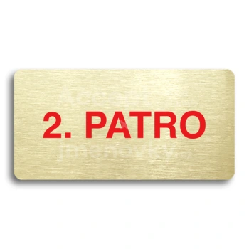 Piktogram "2. PATRO" - zlat tabulka - barevn tisk bez rmeku