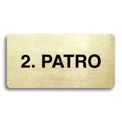 Piktogram "2. PATRO" - zlat tabulka - ern tisk bez rmeku