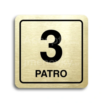 Piktogram "patro III" - zlat tabulka - ern tisk