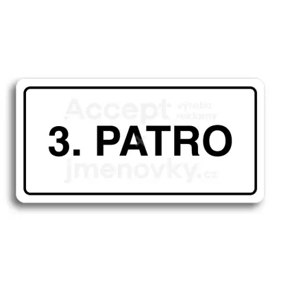 Piktogram "3. PATRO" - bl tabulka - ern tisk