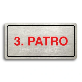 Piktogram "3. PATRO" - stbrn tabulka - barevn tisk