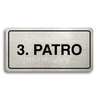 Piktogram "3. PATRO" - stbrn tabulka - ern tisk