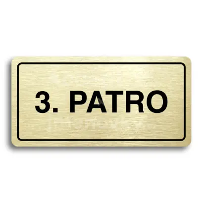 Piktogram "3. PATRO" - zlat tabulka - ern tisk