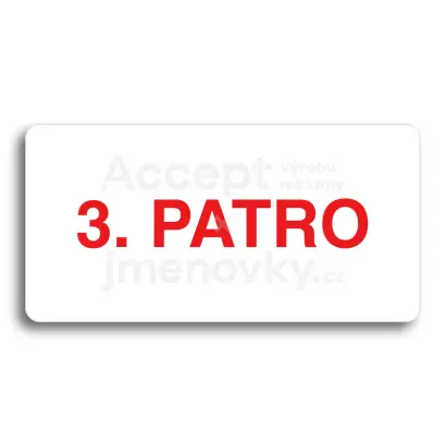 Piktogram "3. PATRO" - bl tabulka - barevn tisk bez rmeku