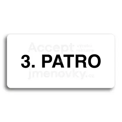 Piktogram "3. PATRO" - bl tabulka - ern tisk bez rmeku