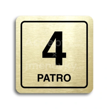 Piktogram "patro IV" - zlat tabulka - ern tisk