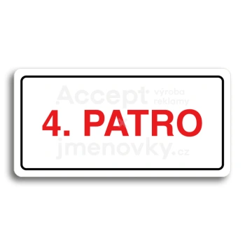 Piktogram "4. PATRO" - bl tabulka - barevn tisk