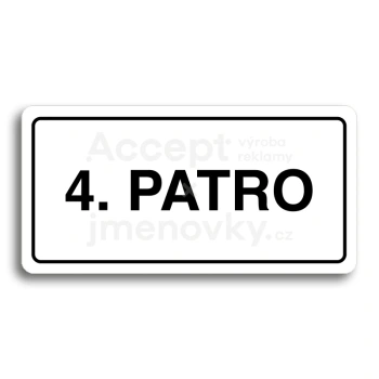 Piktogram "4. PATRO" - bl tabulka - ern tisk