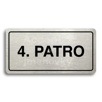 Piktogram "4. PATRO" - stbrn tabulka - ern tisk