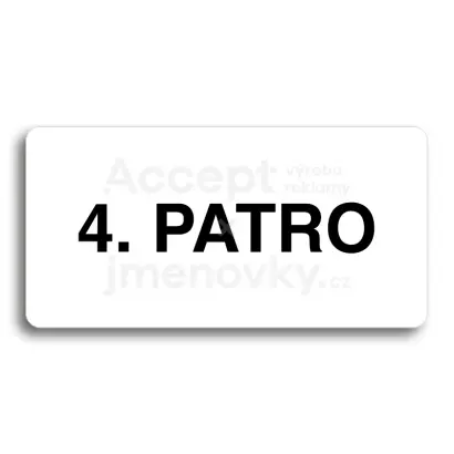 Piktogram "4. PATRO" - bl tabulka - ern tisk bez rmeku