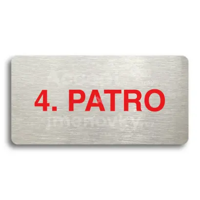 Piktogram "4. PATRO" - stbrn tabulka - barevn tisk bez rmeku