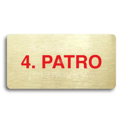 Piktogram "4. PATRO" - zlat tabulka - barevn tisk bez rmeku