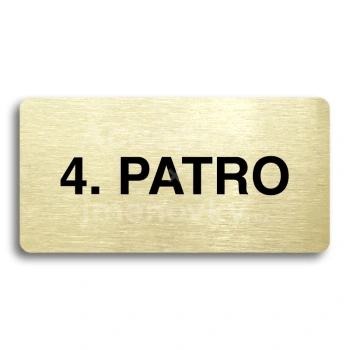 Piktogram "4. PATRO" - zlat tabulka - ern tisk bez rmeku