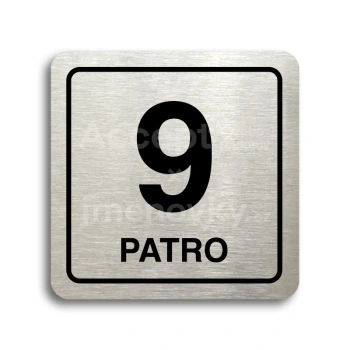 Piktogram "patro IX" - stbrn tabulka - ern tisk