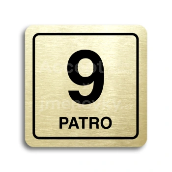 Piktogram "patro IX" - zlat tabulka - ern tisk