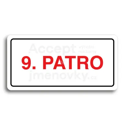 Piktogram "9. PATRO" - bl tabulka - barevn tisk