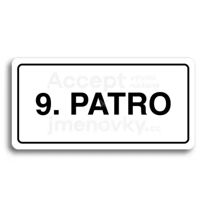 Piktogram "9. PATRO" - bl tabulka - ern tisk