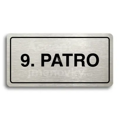 Piktogram "9. PATRO" - stbrn tabulka - ern tisk