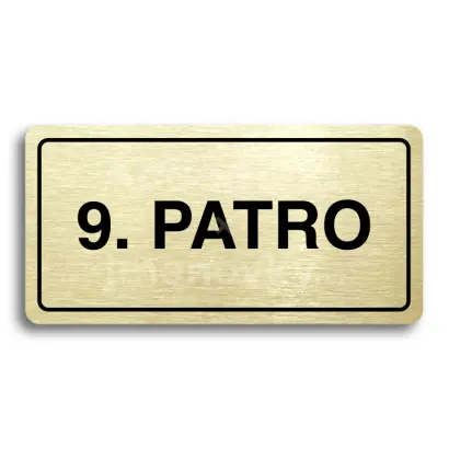 Piktogram "9. PATRO" - zlat tabulka - ern tisk