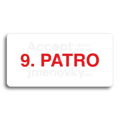 Piktogram "9. PATRO" - bl tabulka - barevn tisk bez rmeku