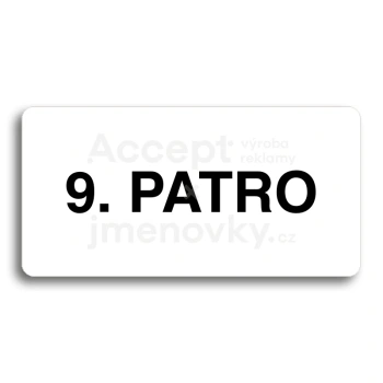 Piktogram "9. PATRO" - bl tabulka - ern tisk bez rmeku