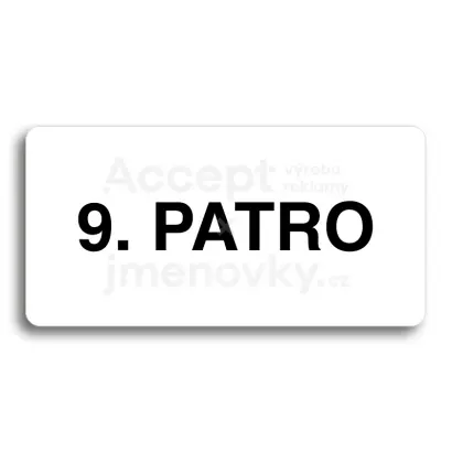 Piktogram "9. PATRO" - bl tabulka - ern tisk bez rmeku