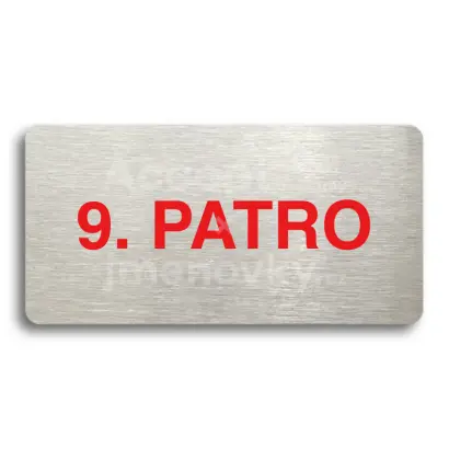 Piktogram "9. PATRO" - stbrn tabulka - barevn tisk bez rmeku