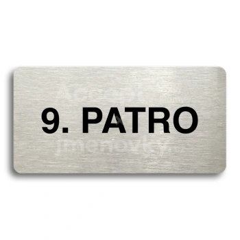 Piktogram "9. PATRO" - stbrn tabulka - ern tisk bez rmeku