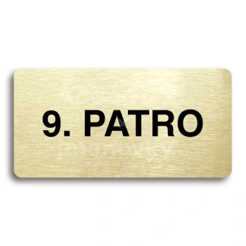 Piktogram "9. PATRO" - zlat tabulka - ern tisk bez rmeku