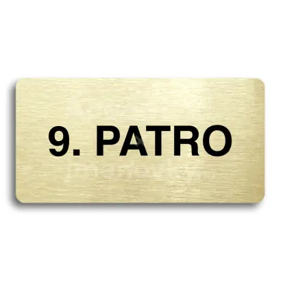 Piktogram "9. PATRO" - zlat tabulka - ern tisk bez rmeku