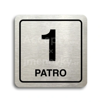 Piktogram "patro" - stbrn tabulka - ern tisk