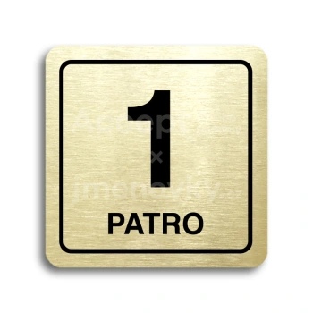 Piktogram "patro" - zlat tabulka - ern tisk