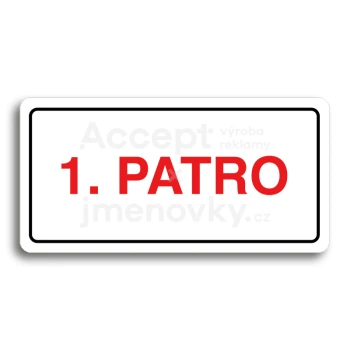 Piktogram "1. PATRO" - bl tabulka - barevn tisk