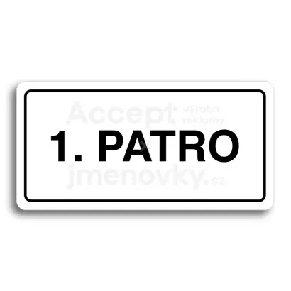 Piktogram "1. PATRO" - bl tabulka - ern tisk