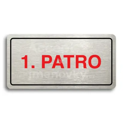 Piktogram "1. PATRO" - stbrn tabulka - barevn tisk