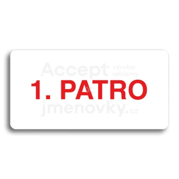 Piktogram "1. PATRO" - bl tabulka - barevn tisk bez rmeku