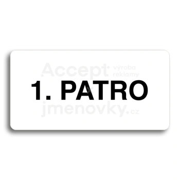 Piktogram "1. PATRO" - bl tabulka - ern tisk bez rmeku