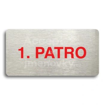 Piktogram "1. PATRO" - stbrn tabulka - barevn tisk bez rmeku