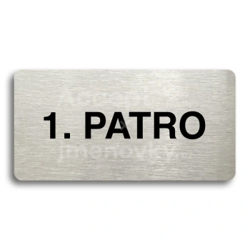 Piktogram "1. PATRO" - stbrn tabulka - ern tisk bez rmeku