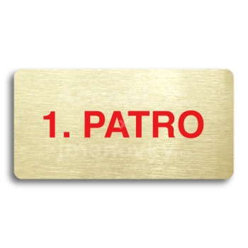 Piktogram "1. PATRO" - zlat tabulka - barevn tisk bez rmeku