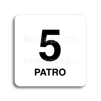 Piktogram "patro V" - bl tabulka - ern tisk bez rmeku