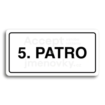 Piktogram "5. PATRO" - bl tabulka - ern tisk