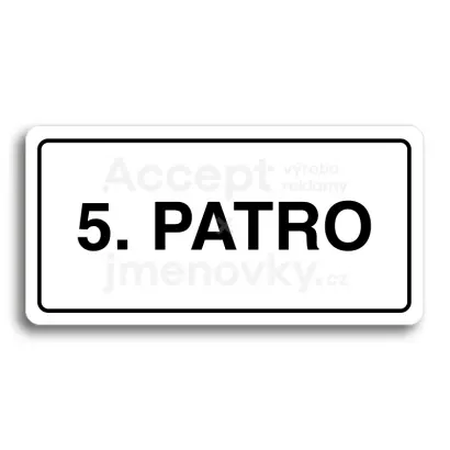 Piktogram "5. PATRO" - bl tabulka - ern tisk