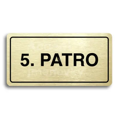 Piktogram "5. PATRO" - zlat tabulka - ern tisk